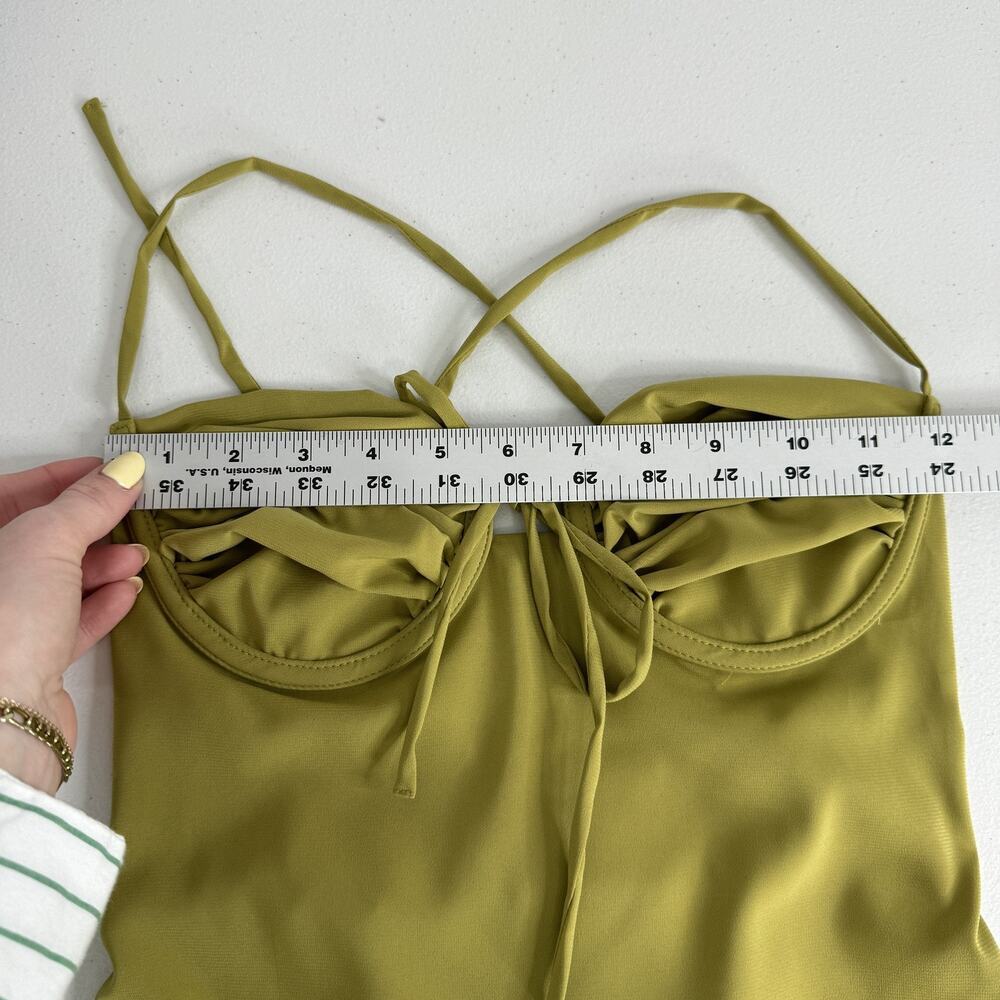 BABYBOO‎ Dress Womens Small Green Renee Mini Strappy Lace Up Back Party Resort - Picture 7 of 13